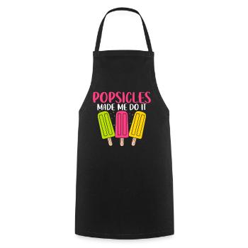 Lustiges Eis am Stiel Sommer Snacks Eis am Stiel Lolli gefroren - Kochschürze - Schwarz - Vorne - AI Model Male 185 dark (185cm)