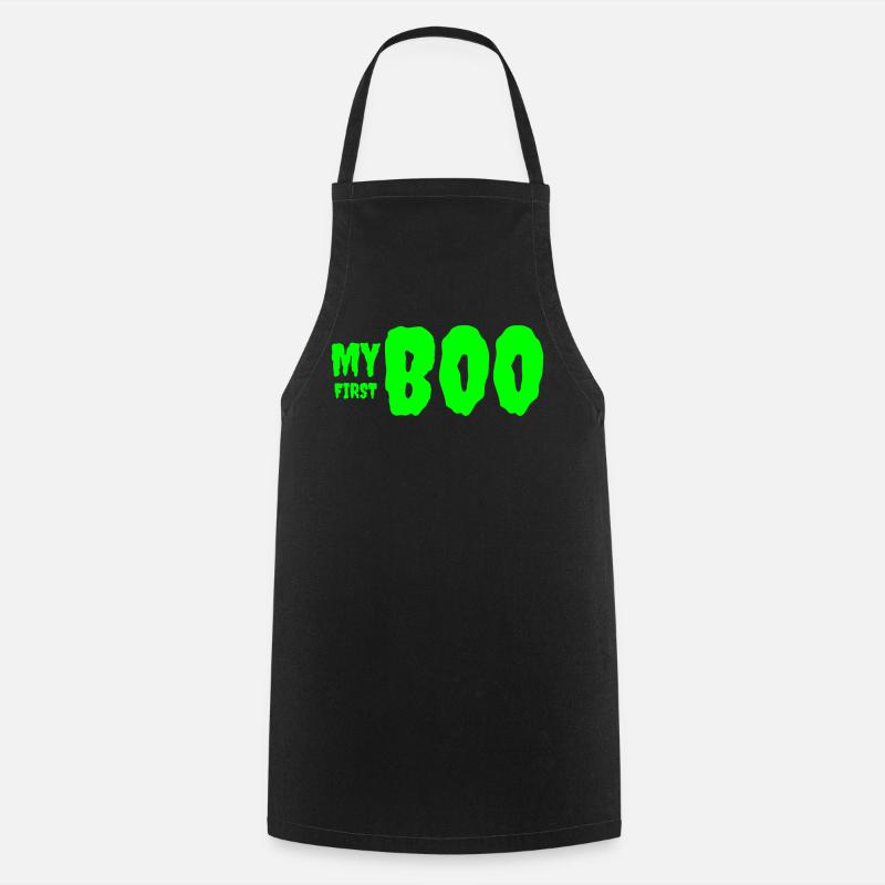 Vibrant Green Growth Typography Tee - Cooking Apron - black