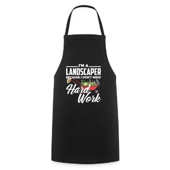 Landscaper Work Garden - Cooking Apron - black - Front - AI Model Male 185 dark (185cm)