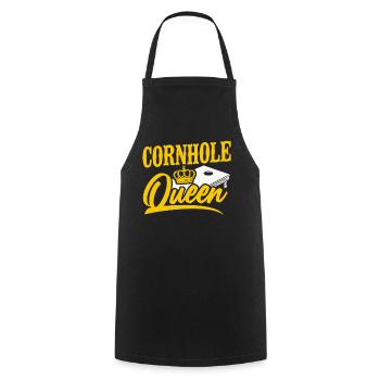 Cornhole Team Bean Bag Player - Kochschürze - Schwarz - Vorne - AI Model Male 185 dark (185cm)
