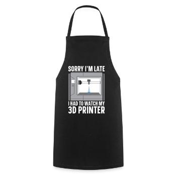 3D Printer Filament 3D Printing 3D Printing 3D Printer - Cooking Apron - black - Front - AI Model Male 185 dark (185cm)