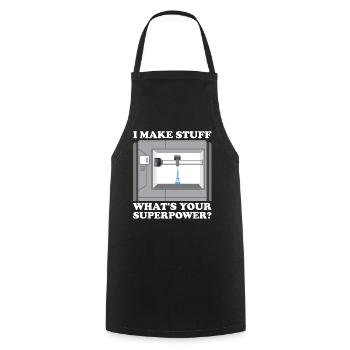 3D Printer Filament 3D Printing 3D Printing 3D Printer - Cooking Apron - black - Front - AI Model Male 185 dark (185cm)