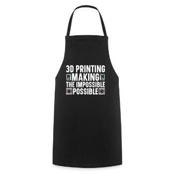 3D Printer Filament 3D Printing 3D Printing 3D Printer - Cooking Apron - black - Front - AI Model Male 185 dark (185cm)
