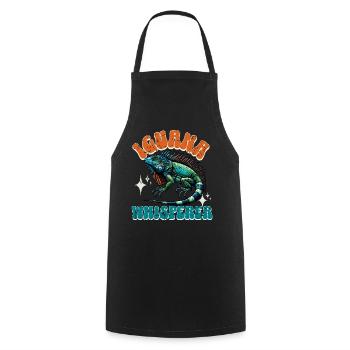 Iguana - Cooking Apron - black - Front - AI Model Male 185 dark (185cm)