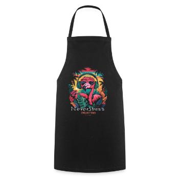 Design Chillout Vibes : décontracté et élégant - Tablier de cuisine - noir - Devant - AI Model Male 185 dark (185cm)