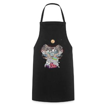 Maritime Bunny Sailor Valise Vacances Voyage Vacances - Tablier de cuisine - noir - Devant - AI Model Male 185 dark (185cm)