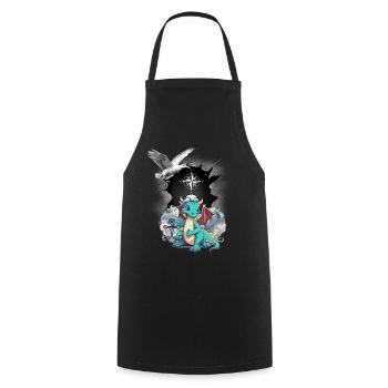 Dragon Dragon Sailor Compass Maritime Seagull Child - Cooking Apron - black - Front - AI Model Male 185 dark (185cm)