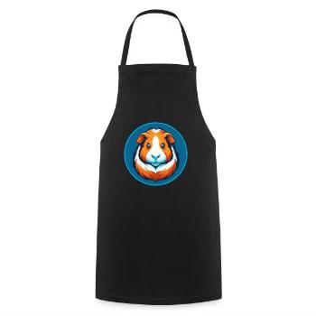 cochon d’Inde mignon Kawaii dessin animé animal animal logo - Tablier de cuisine - noir - Devant - AI Model Male 185 dark (185cm)