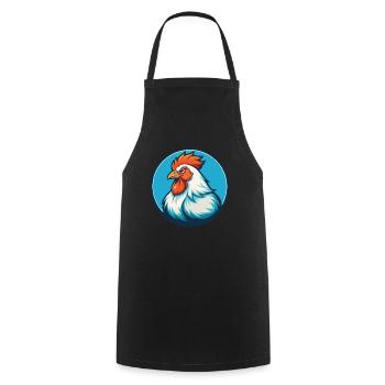 Poule mignon kawaii dessin animé Clipart Animal Pet Logo - Tablier de cuisine - noir - Devant - AI Model Male 185 dark (185cm)