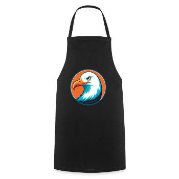 Seagull Cute Funny Kawaii Cartoon Animal Pet Logo - Cooking Apron - black - Front - AI Model Male 185 dark (185cm)