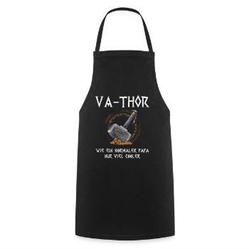 VA-THOR Für den coolsten Papa Episch und Humorvoll - Kochschürze - Schwarz - Vorne - AI Model Male 185 dark (185cm)