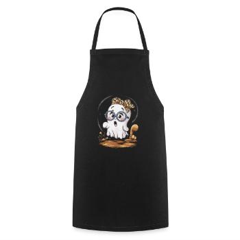 Mignon Doux Fantôme Halloween - Tablier de cuisine - noir - Devant - AI Model Male 185 dark (185cm)