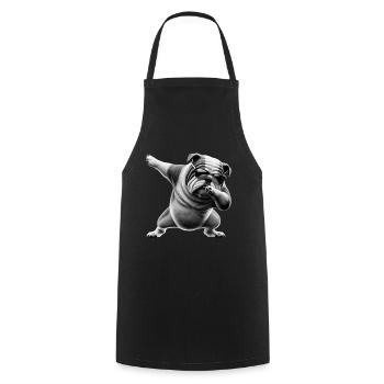 Funny Dabbing Dogs Animal Lover Dab Bulldog - Cooking Apron - black - Front - AI Model Male 185 dark (185cm)