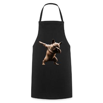 Funny Dabbing Dogs Animal Lover Dab Bulldog - Cooking Apron - black - Front - AI Model Male 185 dark (185cm)