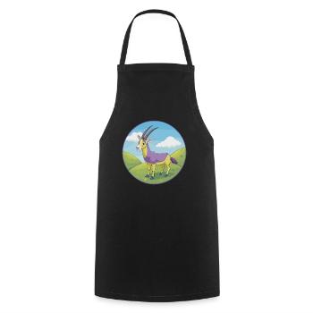 Oryx mignon kawaii dessin animé Clipart animal de compagnie - Tablier de cuisine - noir - Devant - AI Model Male 185 dark (185cm)