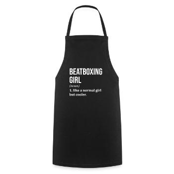 Beatboxing - Cooking Apron - black - Front - AI Model Male 185 dark (185cm)