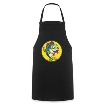 Fish Cute Kawaii Cartoon Clipart Pet Animal - Cooking Apron - black - Front - AI Model Male 185 dark (185cm)