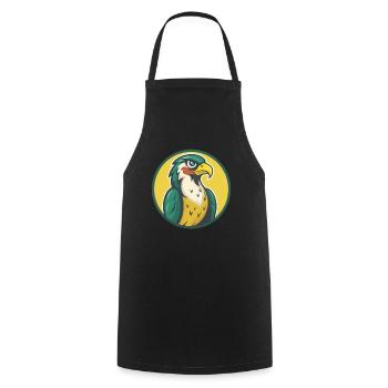 Falcon Cute Kawaii Cartoon Clipart Pet Animal - Cooking Apron - black - Front - AI Model Male 185 dark (185cm)