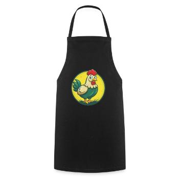 Poule mignon Kawaii dessin animé Clipart Animal de compagnie - Tablier de cuisine - noir - Devant - AI Model Male 185 dark (185cm)