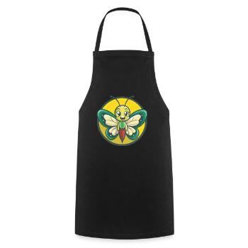 papillon mignon kawaii dessin animé clipart animal de compagnie - Tablier de cuisine - noir - Devant - AI Model Male 185 dark (185cm)