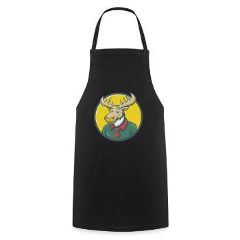 orignal mignon Kawaii dessin animé Clipart animal de compagnie - Tablier de cuisine - noir - Devant - AI Model Male 185 dark (185cm)