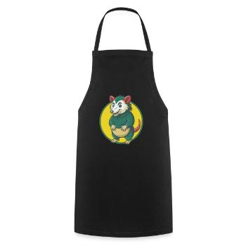 opossum mignon kawaii dessin animé clipart animal de compagnie - Tablier de cuisine - noir - Devant - AI Model Male 185 dark (185cm)