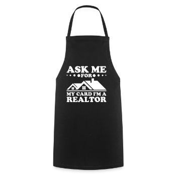 Real Estate Agent House Broker Real Estate Agent Real Estate - Cooking Apron - black - Front - AI Model Male 185 dark (185cm)