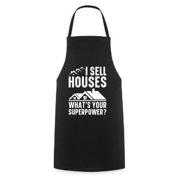 Real Estate Agent House Broker Real Estate Agent Real Estate - Cooking Apron - black - Front - AI Model Male 185 dark (185cm)