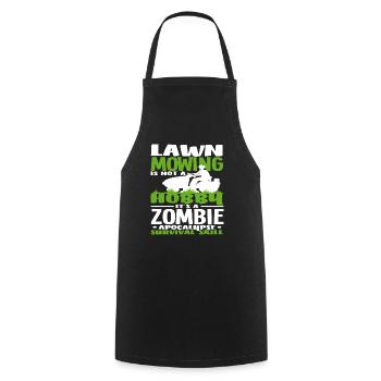 Landschaftsgärtner Rasen Mähen Zombie - Kochschürze - Schwarz - Vorne - AI Model Male 185 dark (185cm)