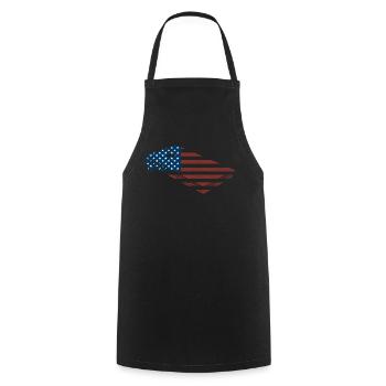 Joueur de sac de haricots de l’équipe Cornhole - Tablier de cuisine - noir - Devant - AI Model Male 185 dark (185cm)
