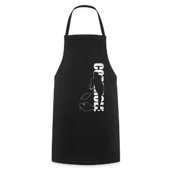 Cornhole Team Bean Bag Player - Kochschürze - Schwarz - Vorne - AI Model Male 185 dark (185cm)