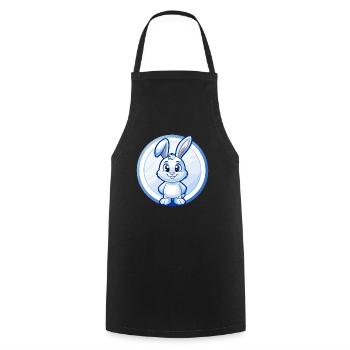 Lapin Bleu Kawaii Dessin Animé Personnage Clipart Animal de compagnie - Tablier de cuisine - noir - Devant - AI Model Male 185 dark (185cm)