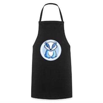 blaireau bleu kawaii dessin animé personnage clipart animal de compagnie - Tablier de cuisine - noir - Devant - AI Model Male 185 dark (185cm)