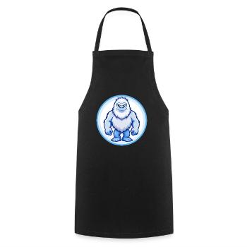 BigFoot Blau Kawaii Cartoon Figur Clipart Haustier - Kochschürze - Schwarz - Vorne - AI Model Male 185 dark (185cm)