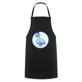 pintade bleu kawaii dessin animé personnage clipart - Tablier de cuisine - noir - Devant - AI Model Male 185 dark (185cm)
