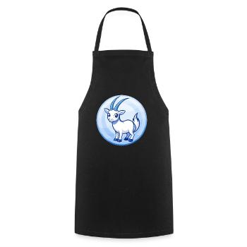 Oryx bleu kawaii dessin animé personnage clipart animal de compagnie - Tablier de cuisine - noir - Devant - AI Model Male 185 dark (185cm)