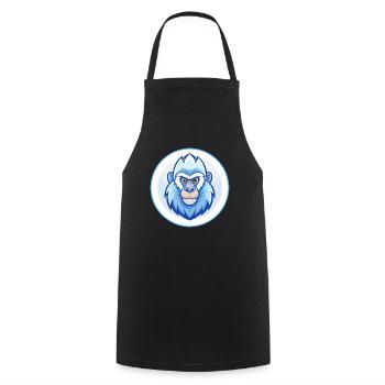Mandrill Blau Kawaii Cartoon Figur Clipart Haustier - Kochschürze - Schwarz - Vorne - AI Model Male 185 dark (185cm)