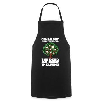 Genealogy Genealologists Genealogy Genealogy - Cooking Apron - black - Front - AI Model Male 185 dark (185cm)