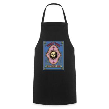 Tarot Time Is My Happy Hour Cartomancy Tarot Card - Kochschürze - Schwarz - Vorne - AI Model Male 185 dark (185cm)