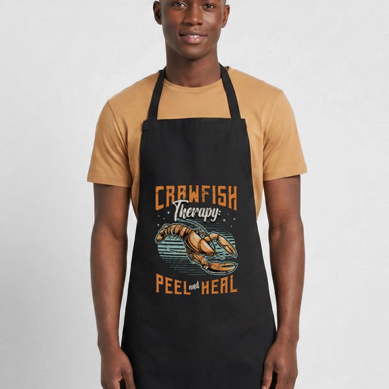 Crawfish Boil Crawfish Therapy Peel And Shellfish Cooking Apron