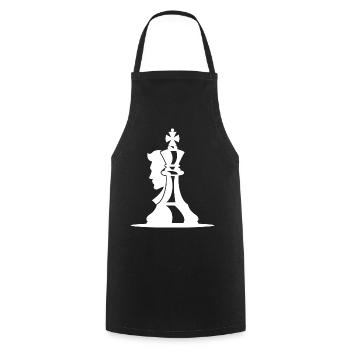 Chess Player Drawing - Cooking Apron - black - Front - AI Model Male 185 dark (185cm)