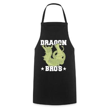 Dragon Bro's - Cooking Apron - black - Front - AI Model Male 185 dark (185cm)
