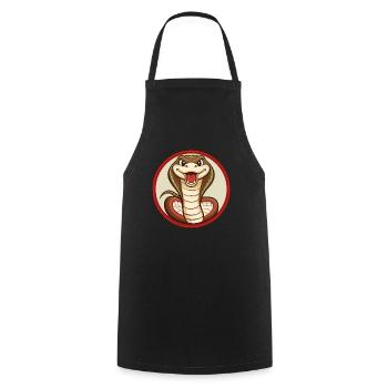 Cobra Colorful Kawaii Cartoon Character Clipart - Cooking Apron - black - Front - AI Model Male 185 dark (185cm)