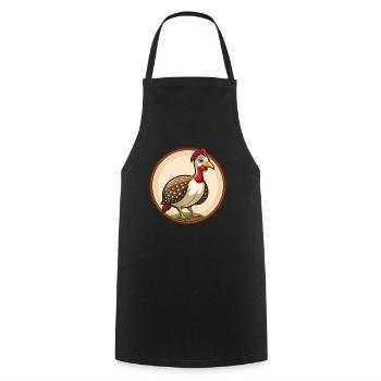 pintade coloré Kawaii dessin animé personnage animal de compagnie - Tablier de cuisine - noir - Devant - AI Model Male 185 dark (185cm)