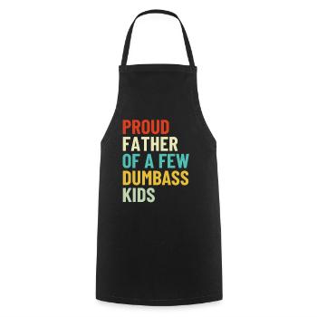 Stolzer Vater Von Ein Paar Dumbass Kids Retro Vintage - Kochschürze - Schwarz - Vorne - AI Model Male 185 dark (185cm)