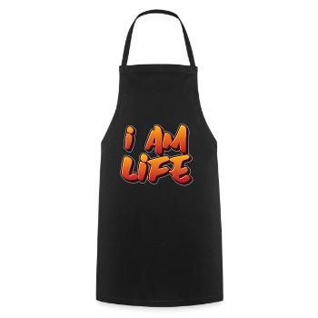 I am life zen attitude - Tablier de cuisine - noir - Devant - AI Model Male 185 dark (185cm)