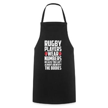 Rugby Geschenk Rugbyspieler Rugby Coach - Kochschürze - Schwarz - Vorne - AI Model Male 185 dark (185cm)