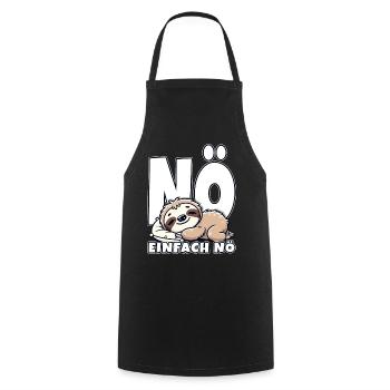 Nope just nope Statement Sloth Late Riser - Cooking Apron - black - Front - AI Model Male 185 dark (185cm)