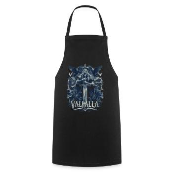 Episches Valhalla Design Nordische Mythologie - Kochschürze - Schwarz - Vorne - AI Model Male 185 dark (185cm)