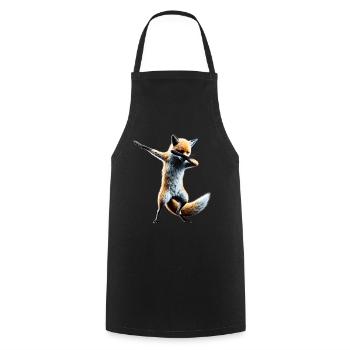 Lustiger Dabbing Fuchs Dance Tierliebhaber Dab - Kochschürze - Schwarz - Vorne - AI Model Male 185 dark (185cm)